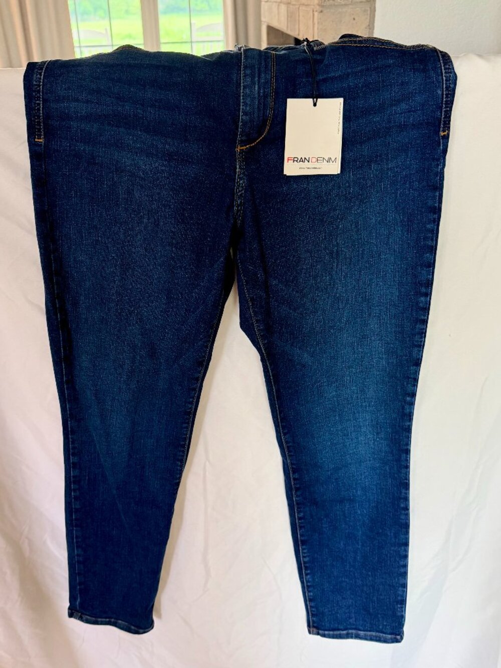 Fran Denim Beth Jeans Size 30 Blue Stretch Denim Made in USA NWT